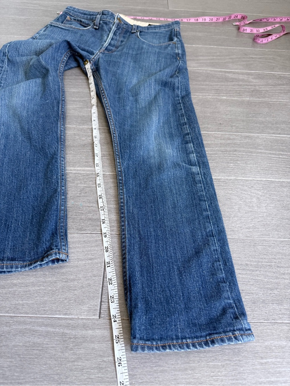 rag & bone Fit 2 Slim Jeans Size 29 Linen Blend Denim Pants Made in USA Rinse - Picture 14 of 14